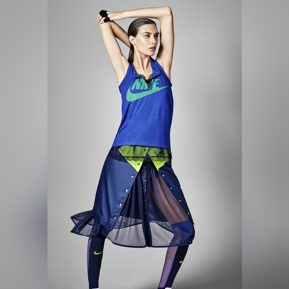 SACAI x Nike NikeLab Graphic Women's Tank Blue Women's Size XS